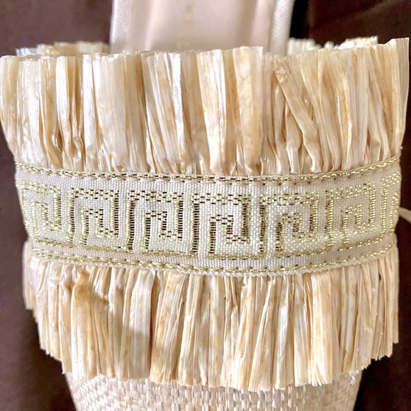 Raffia Summer Slides NWOT - Picture 2 of 6